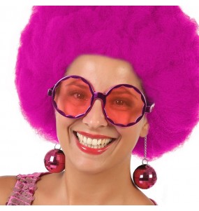 Lunettes Disco Fuchsia pour compléter vos costumes