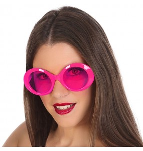 Lunettes fuchsia 60's pour compléter vos costumes