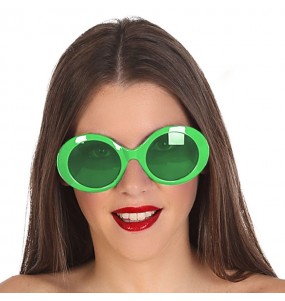 Lunettes vertes 60's pour compléter vos costumes