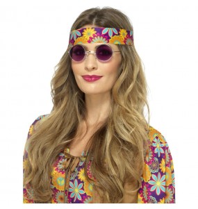 Lunettes violettes hippies