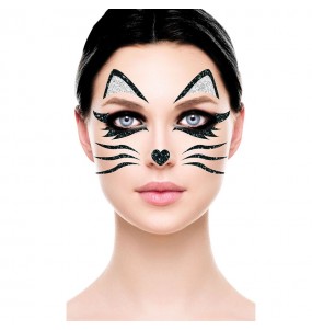 Paillettes visage Chat pour compléter vos costumes térrifiants