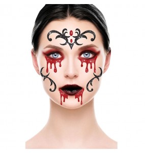 Paillettes visage vampire pour compléter vos costumes térrifiants