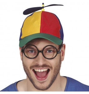 Casquette multicolore avec éventail pour compléter vos costumes