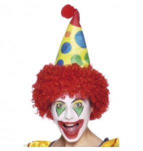 Chapeau de clown avec perruque pour compléter vos costumes