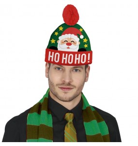 Bonnet de Noël Père Noël effet laine pour compléter vos costumes