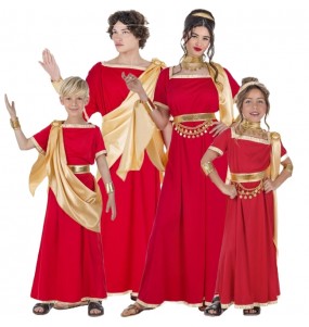 Déguisements Romains en rouge et or pour groupe