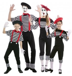 Déguisements Mimes de cirque pour groupe