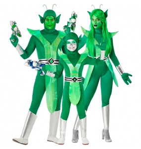 Costumes Aliens verts pour groupes et familles