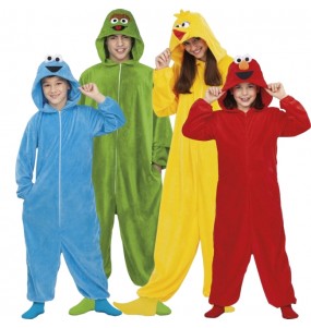 Déguisements Sesame Street Kigurumi pour groupe
