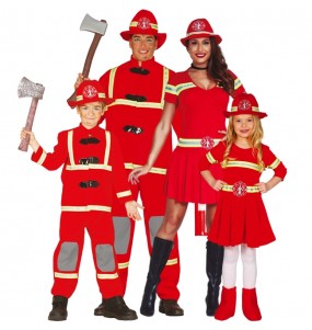 Déguisements Pompiers rouges pour groupe