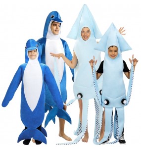 Déguisements Dauphins et calamars pour groupe