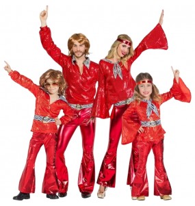 Déguisements Disco rouge pour groupe