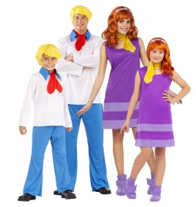 Déguisements Fred Jones et Daphne de Scooby-Doo pour groupe
