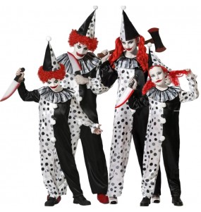 Déguisements Clowns Pierrot assassins pour groupe