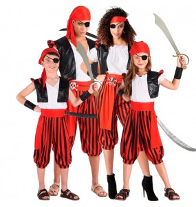 Costumes Pirates de l'île de la tortue pour groupes et familles