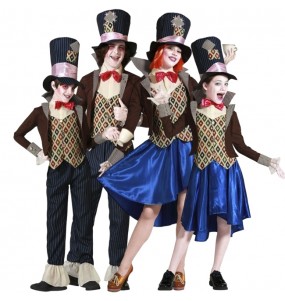 Costumes Les chapeliers du conte d'Alice pour groupes et familles