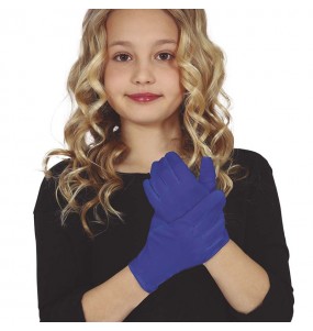 Gants bleus pour enfants pour compléter vos costumes