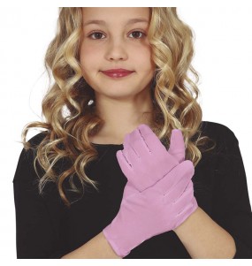 Gants roses pour enfants pour compléter vos costumes