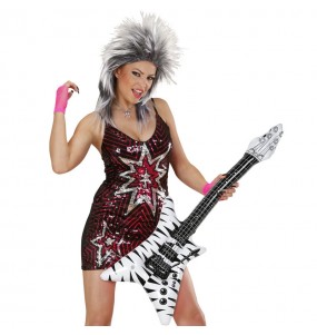 Guitare électrique gonflable Rockstar pour compléter vos costumes