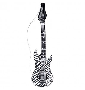 Guitare gonflable Rock zebra pour compléter vos costumes