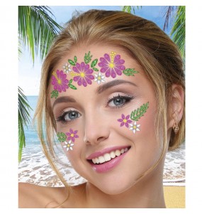 Bijoux de visage en fleurs hawaïennes pour compléter vos costumes