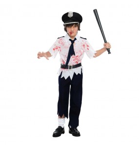 Déguisement Policier Zombie Halloween Enfant