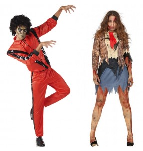 Costumes Zombies du clip vidéo Thriller de Michael Jackson pour se déguiser à duo