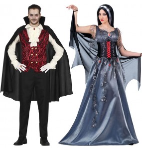 Costumes Comte Dracula et vampiresse Marishka pour se déguiser à duo