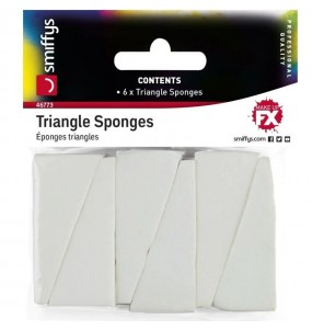 Set de 6 éponges de maquillage en forme de triangle pour compléter vos costumes