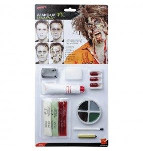 Kit de maquillage zombie avec latex pour compléter vos costumes térrifiants