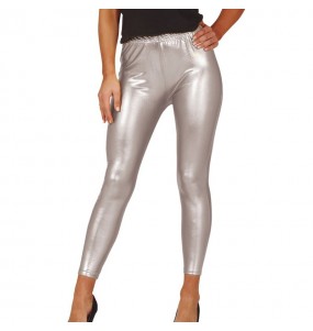 Leggings argent effet métallique