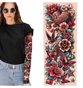 Manche tatouage multicolore pour compléter vos costumes