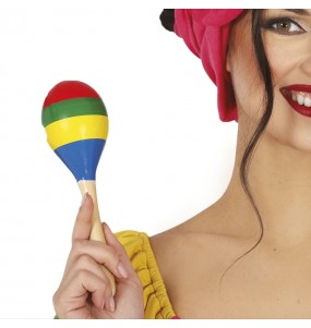 Maraca professionnelle multicolore pour compléter vos costumes