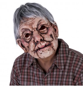Masque de vieil homme en plastique pour compléter vos costumes