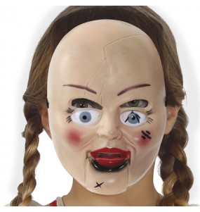 Masque Annabelle en PVC pour enfants pour compléter vos costumes térrifiants