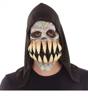 Masque crâne avec dents géantes pour compléter vos costumes térrifiants