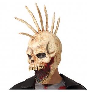 Masque Squelette Mohican en latex pour compléter vos costumes térrifiants