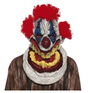 Masque géant clown maléfique avec cheveux