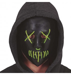 Masque noir lumineux American Nightmare pour compléter vos costumes térrifiants