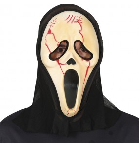 Masque Scream avec sang pour compléter vos costumes térrifiants