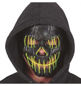 Masque souriant American Nightmare avec lumière pour compléter vos costumes térrifiants