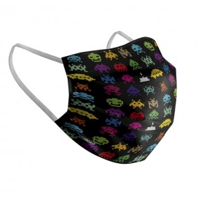 Masque de protection Aliens Space Invaders pour adultes