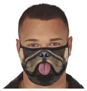 Masque de protection Chien Bulldog pour adultes
