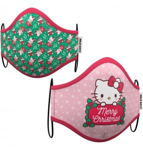 Masque de protection Hello Kitty Noël pour enfant