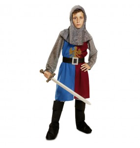 Déguisement Chevalier Médiéval Bleu et Grenat garçon