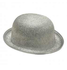 Chapeau Melon Argent adulte