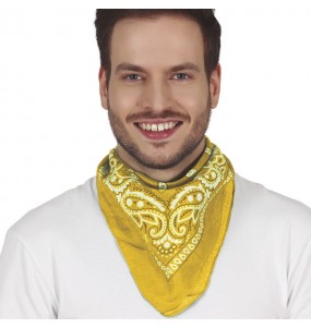 Bandana de cow-boy jaune pour compléter vos costumes