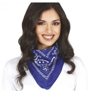 Bandana de cow-boy bleu foncé pour compléter vos costumes