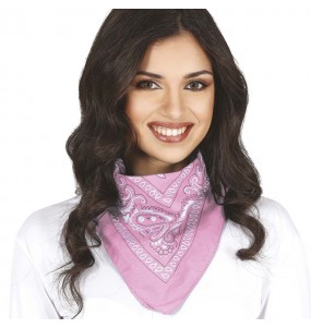 Bandana de cow-boy rose pour compléter vos costumes