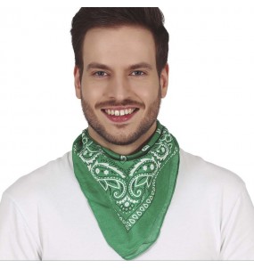 Bandana de cow-boy vert pour compléter vos costumes